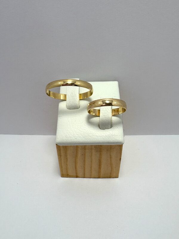Argollas de Matrimonio Oro18k Media Caña 3mm/3gr