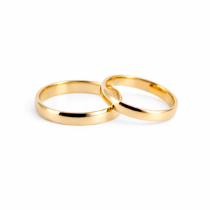 Argollas de Matrimonio Oro18k Media Caña 3mm/3gr