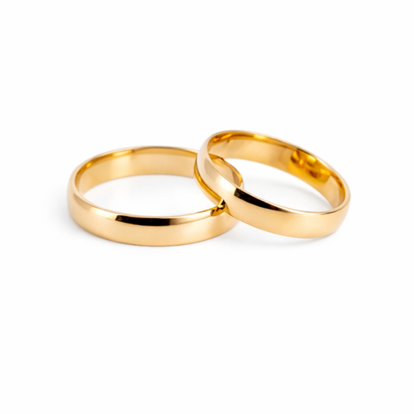 Argollas de Matrimonio Oro 18k Media Caña 4mm/4g