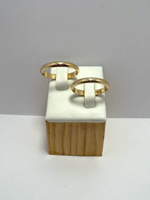 Argollas de Matrimonio Oro 18k Estilo Inglés 3mm/5gr