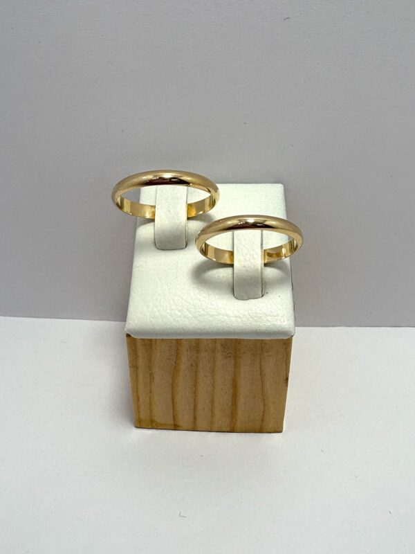 Argollas de Matrimonio Oro 18k Estilo Inglés 3mm/5gr