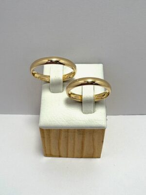 Argollas de Matrimonio 18k Estilo Inglés 3,5mm/8gr