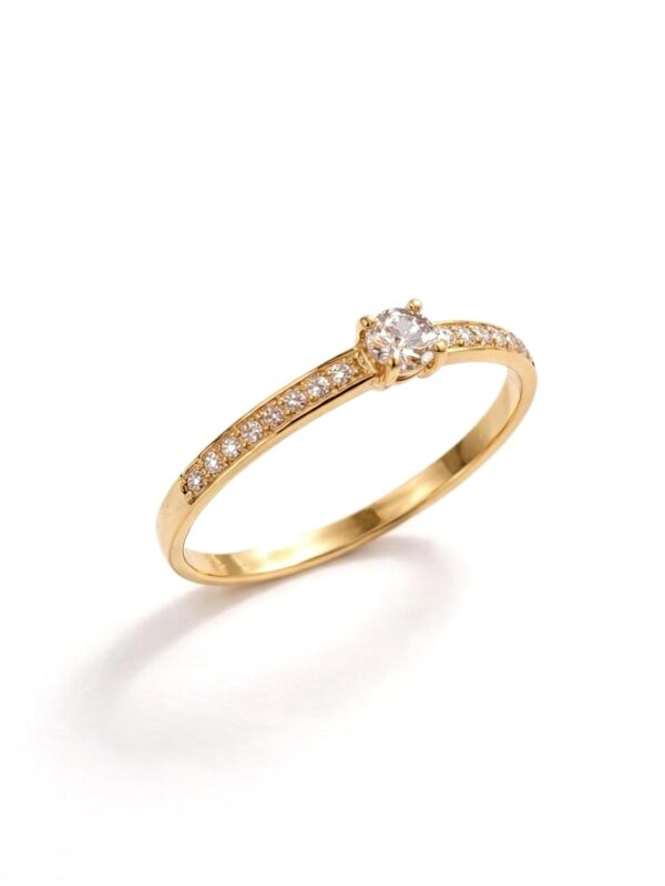 Anillo Cintillo Princesa Oro 18k 4mm