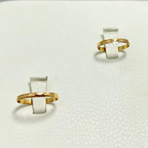 Anillos ilusiones de oro 18k 2mm/2gr, Diseño biselado