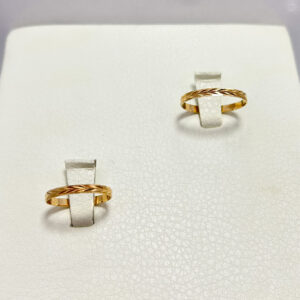 Anillos ilusiones de oro 18k 2mm/2gr, Diseño espiga