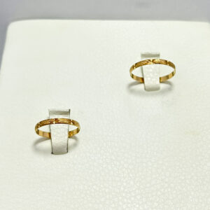 Anillos ilusiones de oro 18k 2mm/2gr, Diseño facetado estrella Mate