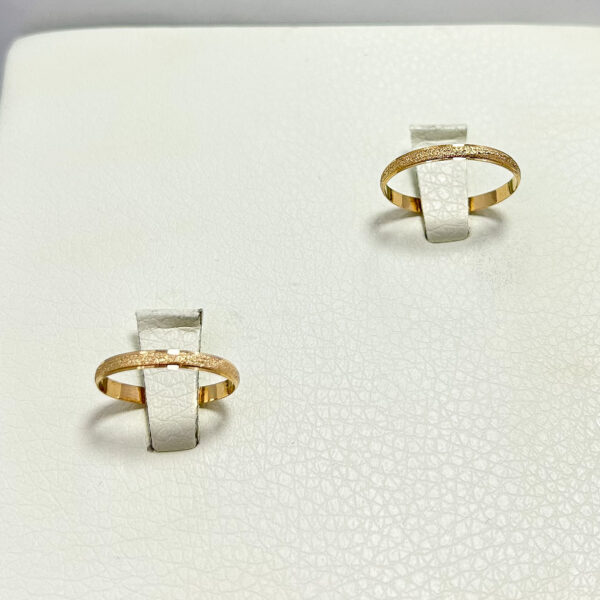 Anillos ilusiones de oro 18k 2mm/2gr, Diseño satinado Mate