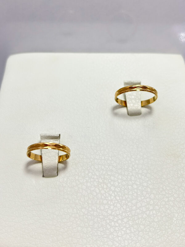 Anillos ilusiones de oro 18k 2mm/2gr, Diseño Rombo