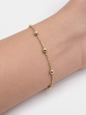 Pulsera Bolita mujer Oro 18k