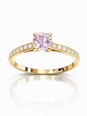22623313-2bf9-47a4-b5e9-8428a39851a8 Anillo Cintillo Princesa Rosa Francia Oro 18k 5mm