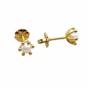 93dd6013-6818-4822-9bab-9f7a087191ce Aros perla cultivada pistilo infantil Oro 18k