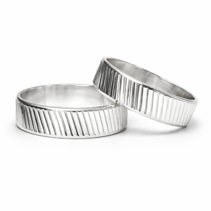 Argollas de matrimonio facetadas Plata nacional 950