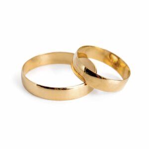 Argollas matrimoniales Media caña 4mm/4gr Oro 18k