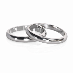 Argollas de matrimonio Estilo Inglés 3mm Plata nacional 950