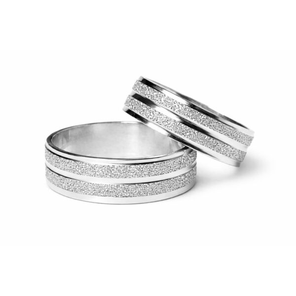 Argollas de matrimonio facetadas Plata nacional 950