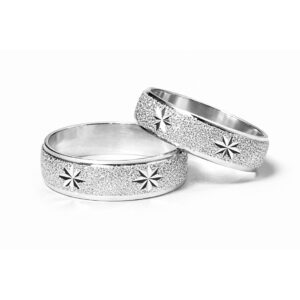 Argollas de matrimonio facetadas Plata nacional 950
