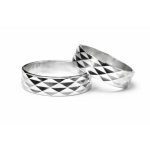 Argollas de matrimonio Rombo Plata nacional 950