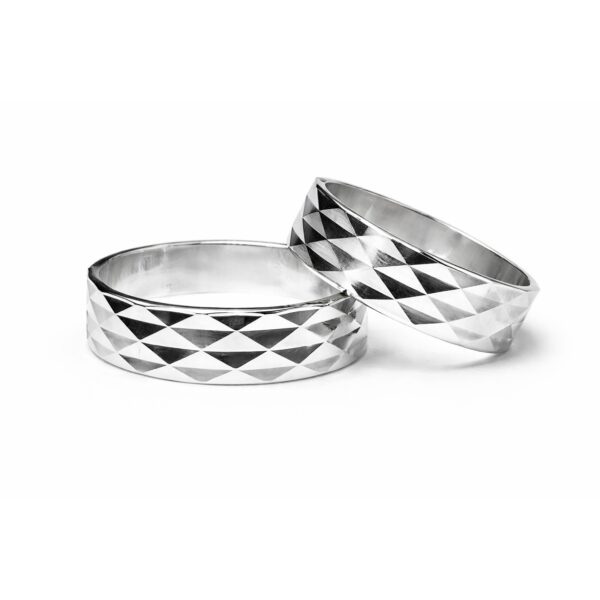 Argollas de matrimonio Rombo Plata nacional 950